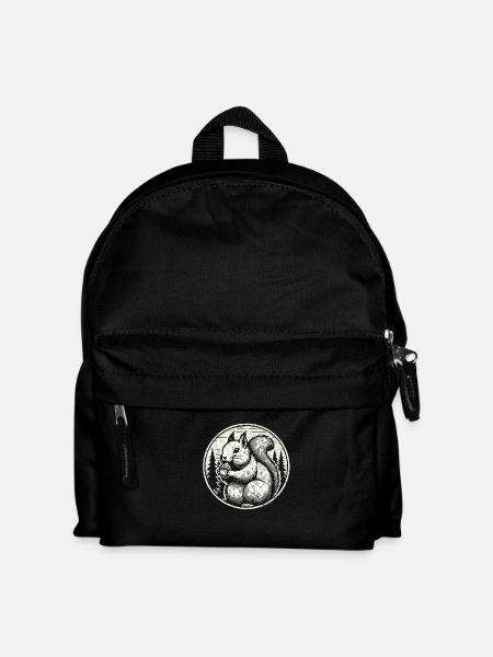 Eichhörnchen - Kinder Rucksack - Schwarz