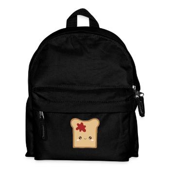 kawaii toast with jam - Kids' Backpack - black - Front