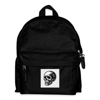 Totenkopf: Symbol des Todes und der Rebellion - Kinder Rucksack - Schwarz - Vorne