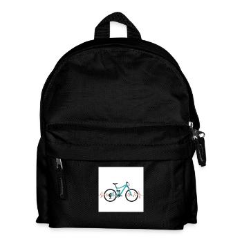 In the rhythm of the mountains: mountain biking & heartbeat - Kids' Backpack - black - Front