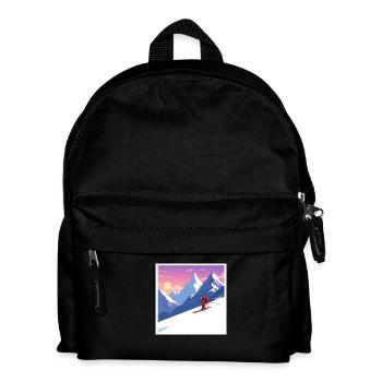 Experience the beauty of the mountains: Skiing - Kids' Backpack - black - Front