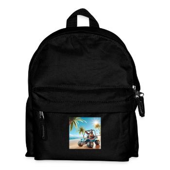 Faultier Wanderer Dünen Buggy - Kinder Rucksack - Schwarz - Vorne