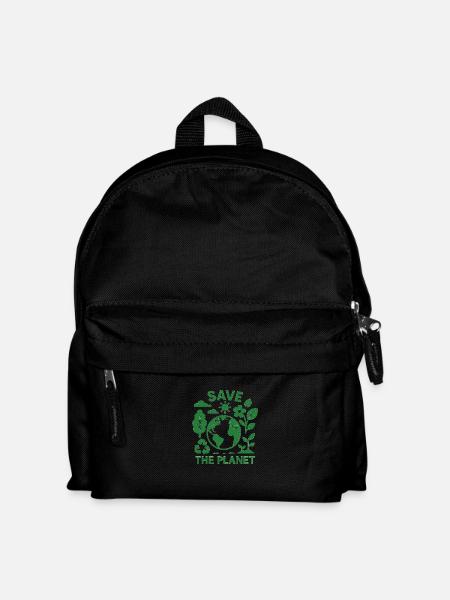 Save the Planet - Kinder Rucksack - Schwarz