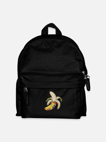 Banana embroidery - Kids' Backpack - black