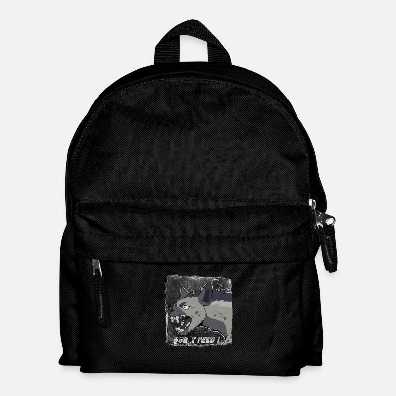 Hyäne - Kinder Rucksack - Schwarz