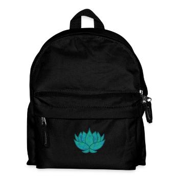 Lotusblume Krickente - Kinder Rucksack - Schwarz - Vorne