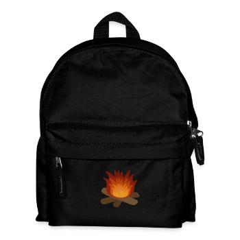 Lagerfeuer - Kinder Rucksack - Schwarz - Vorne