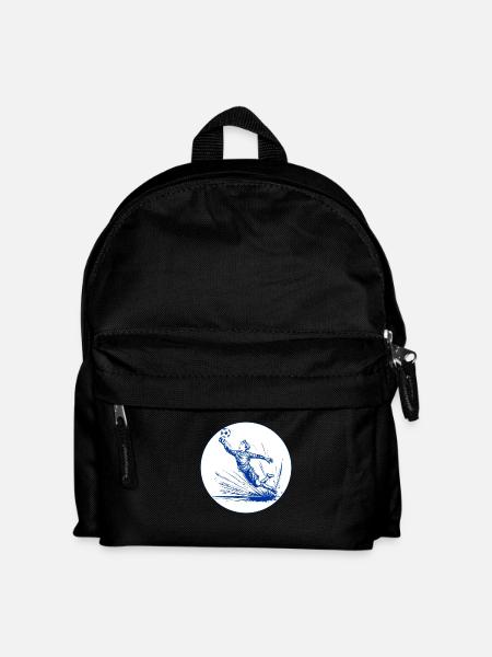 Torwart (blau-weiß) - Kinder Rucksack - Schwarz