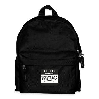 Fribourg Graffiti Sticker - Kinder Rucksack - Schwarz - Vorne