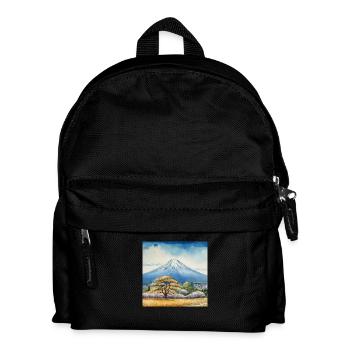 Vue printanière du Fuji - Sac à dos Enfant - noir - Devant