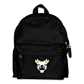 Pixel Hase - Kinder Rucksack - Schwarz - Vorne