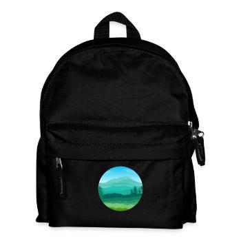 paysage naturel - Sac à dos Enfant - noir - Devant