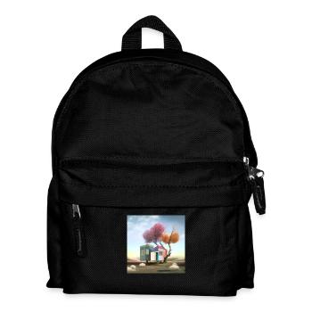 kleines verwunschenes Baumhaus Einsamkeit surreal - Kinder Rucksack - Schwarz - Vorne