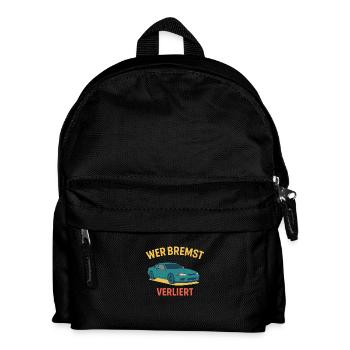 Wer bremst Verliert - Kinder Rucksack - Schwarz - Vorne