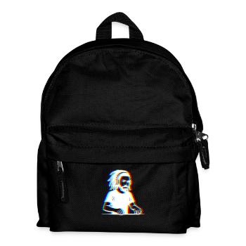 EDM - DJ - Glitch Rave Stil - Kinder Rucksack - Schwarz - Vorne