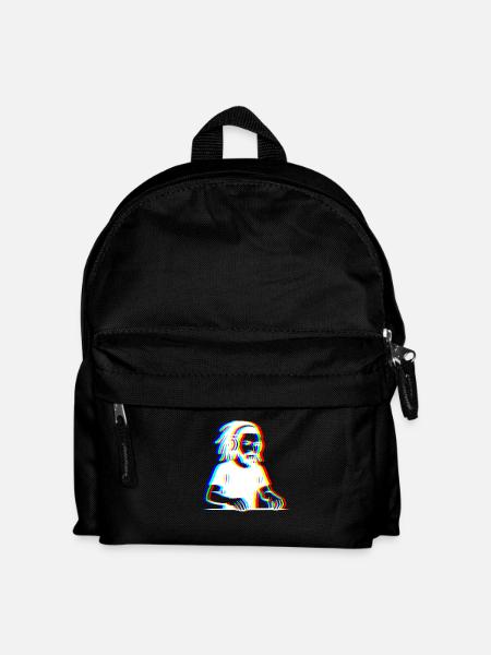 EDM - DJ - Glitch Rave Stil - Kinder Rucksack - Schwarz