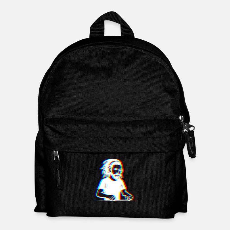 EDM - DJ - Glitch Rave Stil - Kinder Rucksack - Schwarz