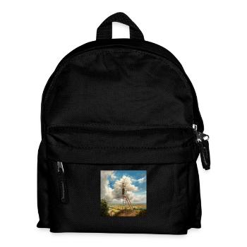 Wolkenmaler Wolken Leiter Landschaft surreal - Kinder Rucksack - Schwarz - Vorne