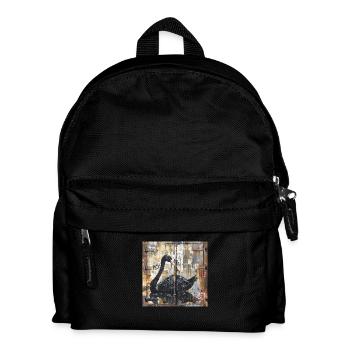 Graffiti Black Swan Rust Porte De Conteneur En Métal - Sac à dos Enfant - noir - Devant