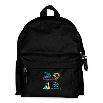 Ich bin nicht langsam... ich genieße den Moment - Kinder Rucksack - Schwarz - Vorne
