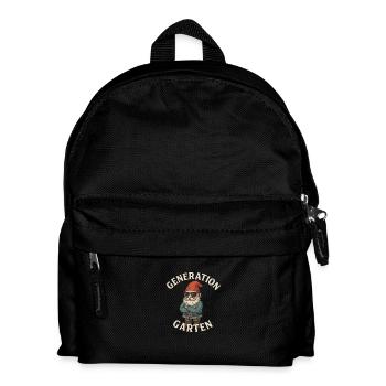 Generation Garten – Cooler Gartenzwerg - Kinder Rucksack - Schwarz - Vorne