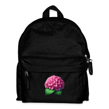 Hortensie rosa - Kinder Rucksack - Schwarz - Vorne