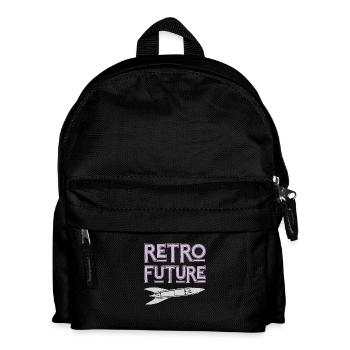 Retro Future Rakete Nostalgie - Kinder Rucksack - Schwarz - Vorne