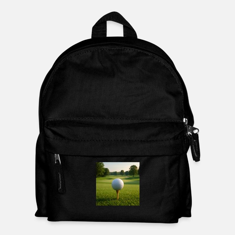 Sport - Golf, golf ball on tee - Kids' Backpack - black