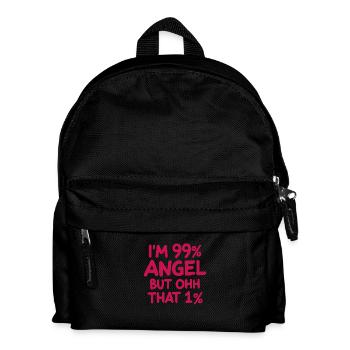Engel Engelchen Prozent Spruch - Kinder Rucksack - Schwarz - Vorne