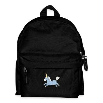 cute unicorn in blue - Kids' Backpack - black - Front