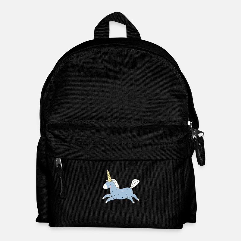 licorne mignonne en bleu - Sac à dos Enfant - noir
