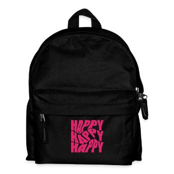 Happy Happy Happy - Kinder Rucksack - Schwarz - Vorne