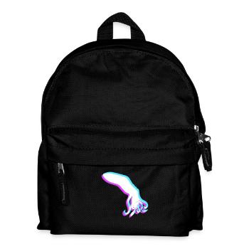Octopus 3D Illusion Design Cool Blue Red Cyan Pink - Kids' Backpack - black - Front