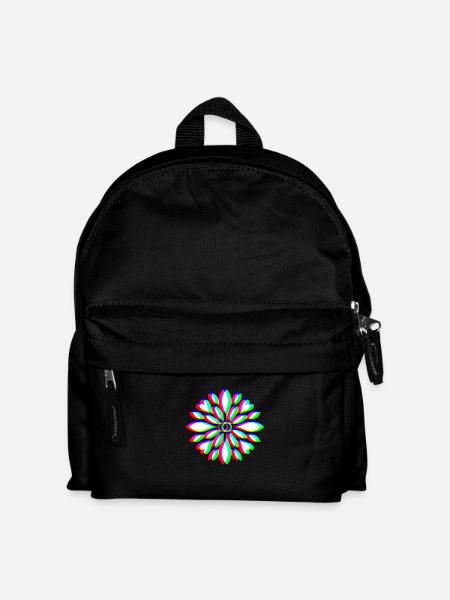 EDM Florales Mandala - Kinder Rucksack - Schwarz