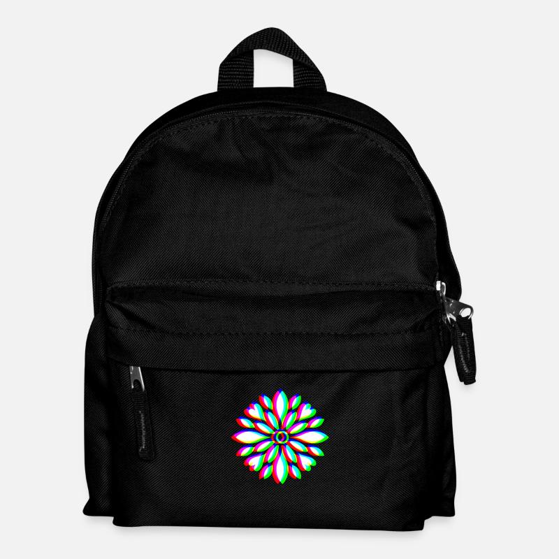 EDM Floral Mandala - Kids' Backpack - black