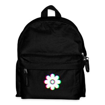 EDM Trikolor - Blüte 2 - Glitch - Rave Stil - Kinder Rucksack - Schwarz - Vorne