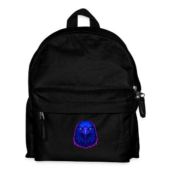 Aigle bleu Néon Art - Sac à dos Enfant - noir - Devant