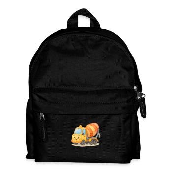 Concrete mixer - Kids' Backpack - black - Front