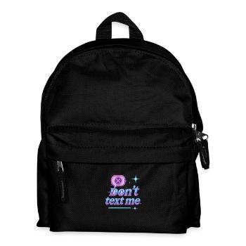 Dont Text me - Kids' Backpack - black - Front