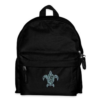 Tatouage de tortue bleue - Sac à dos Enfant - noir - Devant