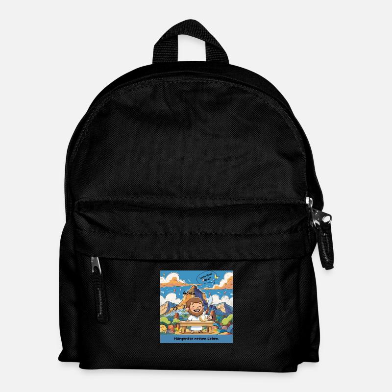 Hörgeräte retten Leben. - Kinder Rucksack - Schwarz