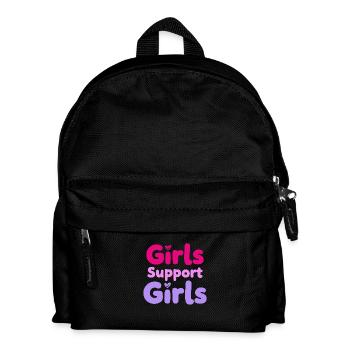 Girls Support Girls Statement Friendship - Kids' Backpack - black - Front