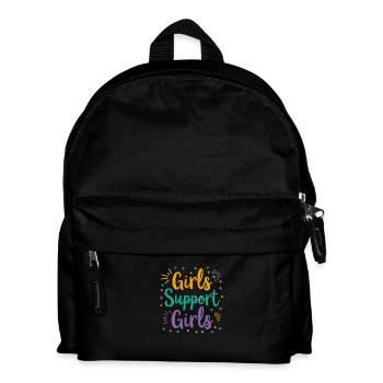 Girls Support Girls Statement Friendship - Kids' Backpack - black - Front