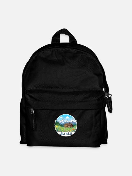 Allgäu Alpen - Kinder Rucksack - Schwarz