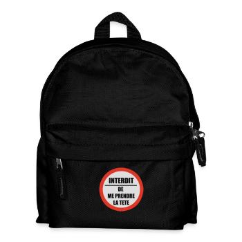 Interdit de me prendre la tête - Sac à dos Enfant - noir - Devant