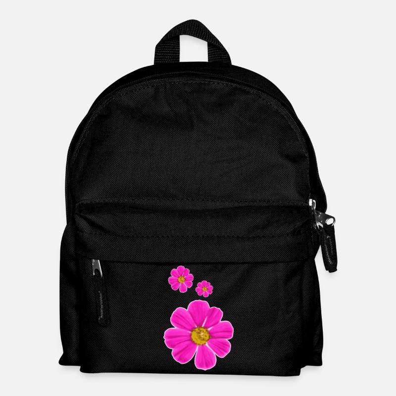 Blumen - Kinder Rucksack - Schwarz