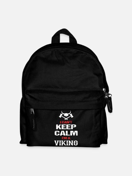 Ich kann nicht ruhig bleiben ich bin Wikinger Viki - Kinder Rucksack - Schwarz