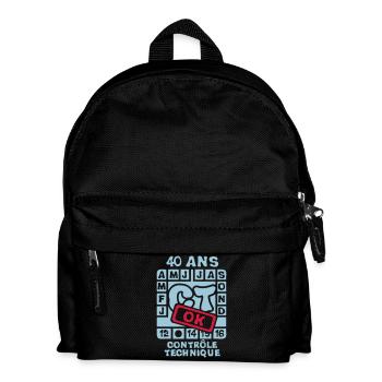 40 ans controle technique anniversaire - Sac à dos Enfant - noir - Devant