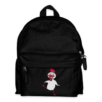 Funny Chicken - Kinder Rucksack - Schwarz - Vorne