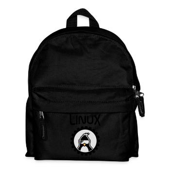 linux does what it shall - Kids' Backpack - black - Front